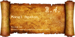 Mangl Agaton névjegykártya